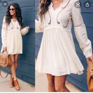 Vici boho crochet cotton dress